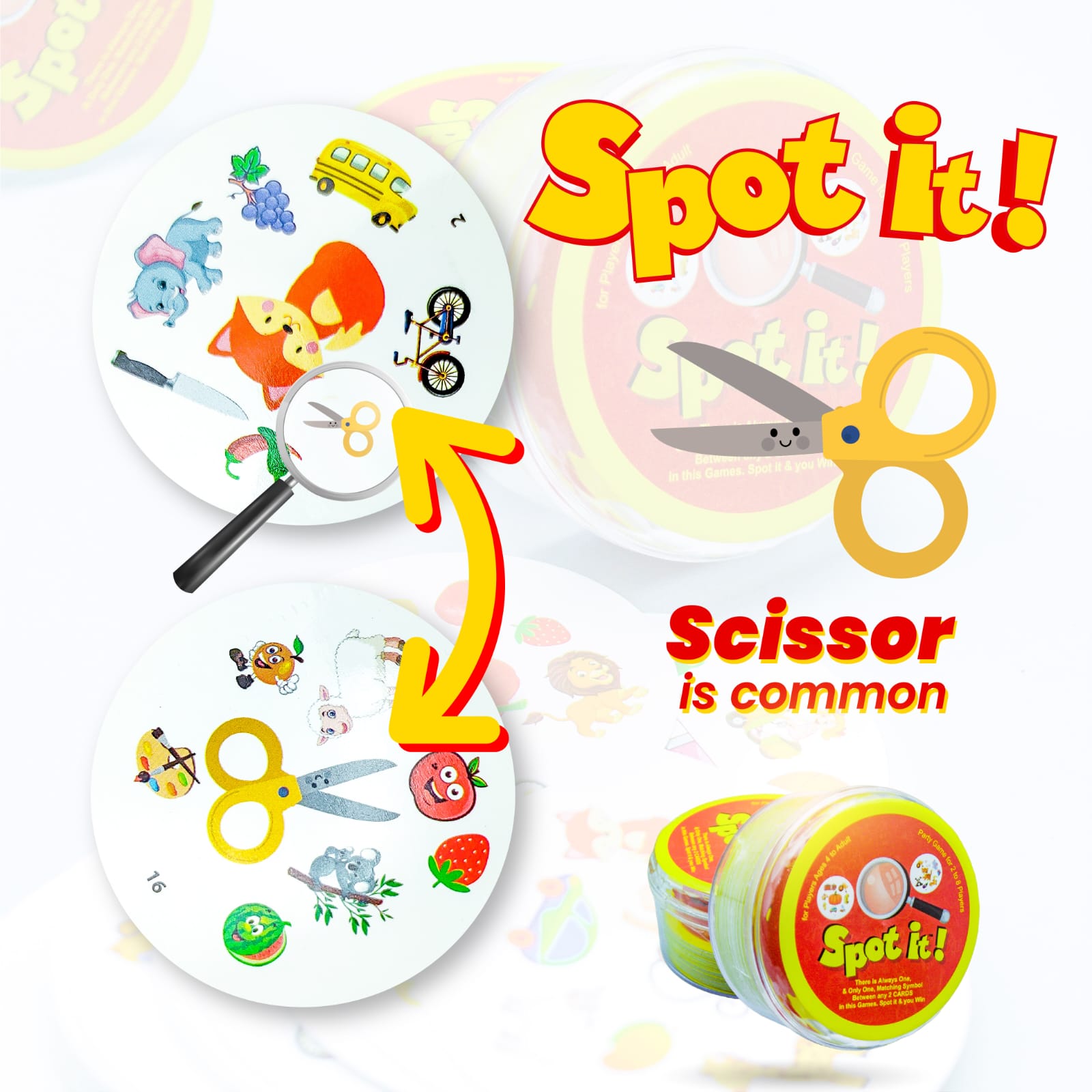 Spot it! Active Play with Acrylic Box - 46 Cards - 01A - Default Title - Odeez | Educational Toys Pakistan