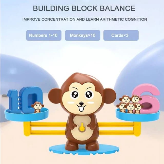 Mini Monkey Balance Math Game - S01 - Default Title - Odeez | Educational Toys Pakistan