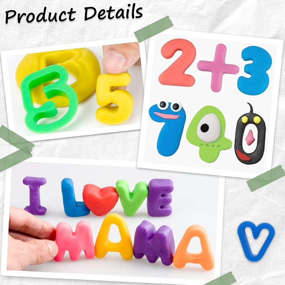 Alphabet and Numbers Funny Clay Play Dough Kit - 531 - Default Title - Odeez | Educational Toys Pakistan
