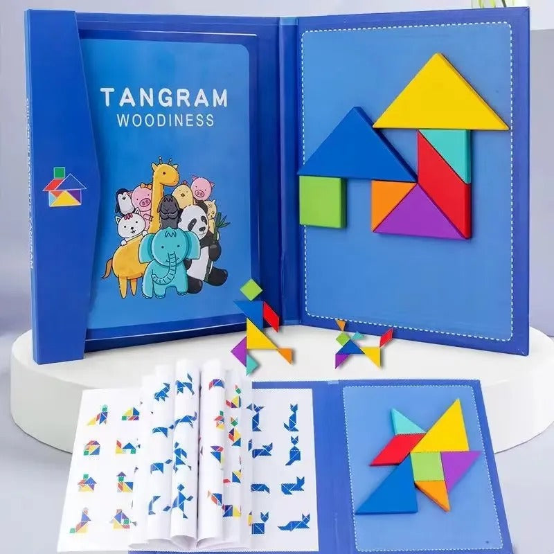 Tangram Woodiness Magnetic Puzzle Book - 949