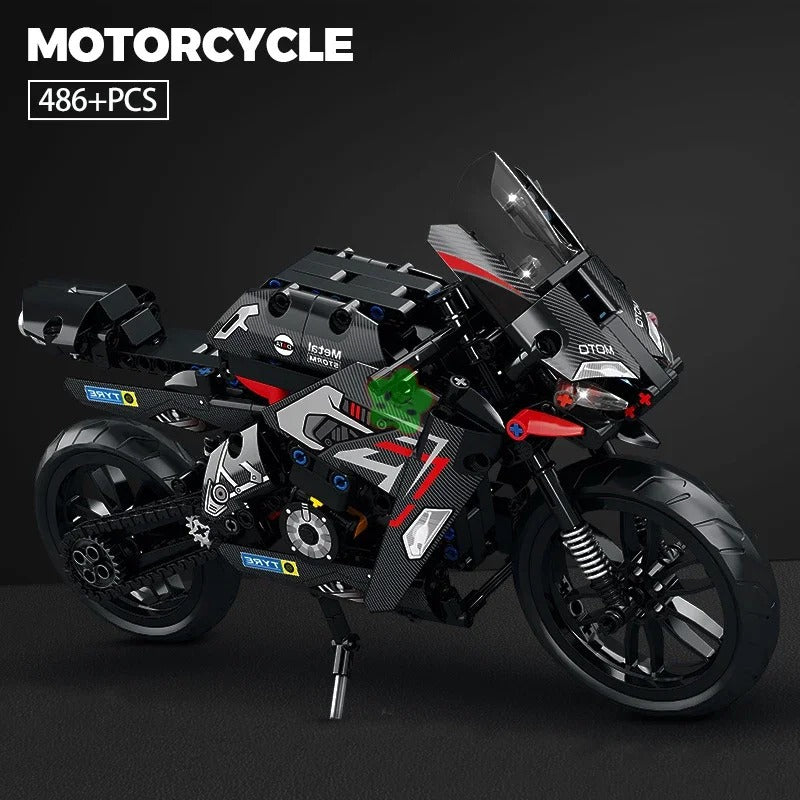 Motorcycle Sports Bike Building Block Model No. MB002 - 486 pcs