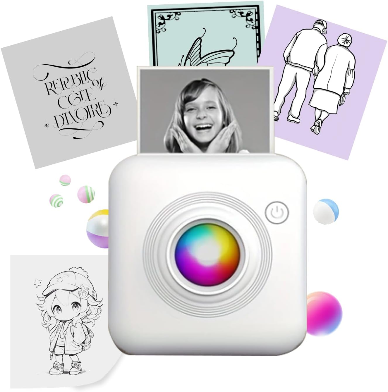 Mini Portable Pocket Thermal Bluetooth Printer with LED Light - X3 - Default Title - Odeez | Educational Toys Pakistan