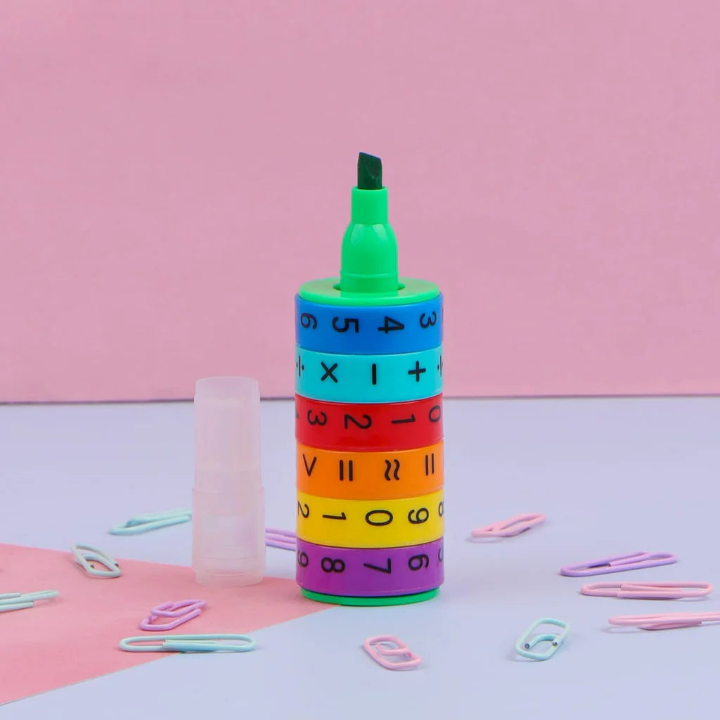 Mini Rotating Math Operation Wheel and Highlighter Pen - 411 - Default Title - Odeez | Educational Toys Pakistan