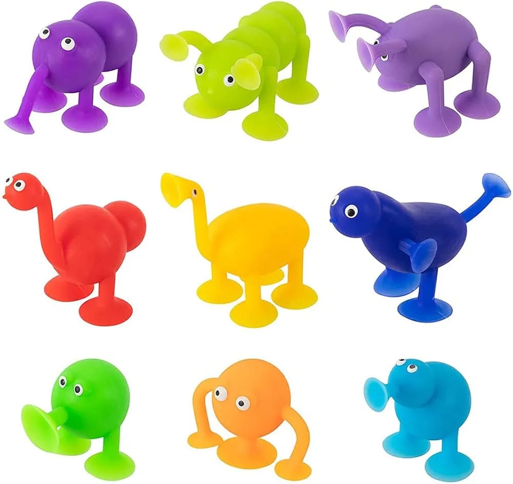 Cute Aliens Silicone Suction Cups Sensory 10 Pieces - 005 - Default Title - Odeez | Educational Toys Pakistan