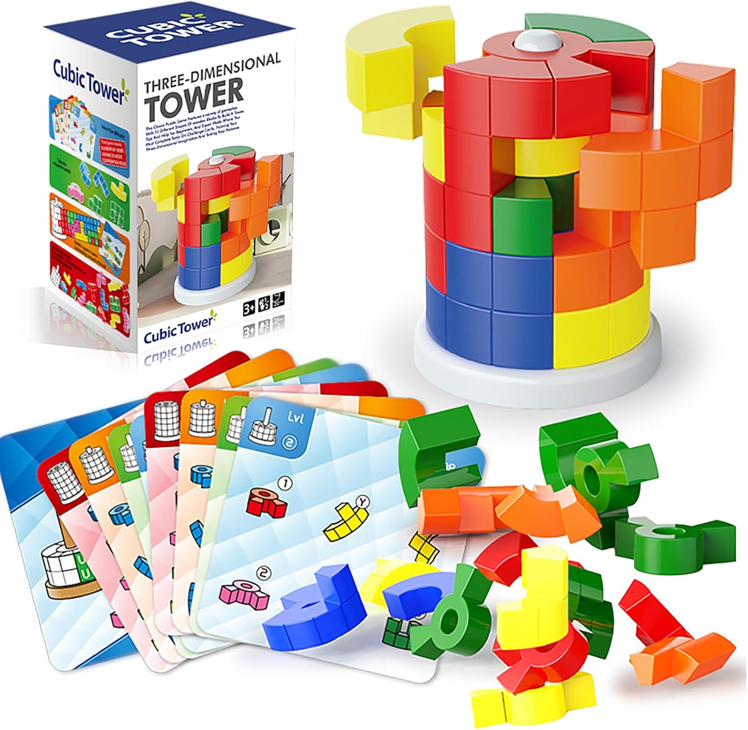 3D Cubic Tower Challenge Puzzle Game - 566 - Default Title - Odeez | Educational Toys Pakistan