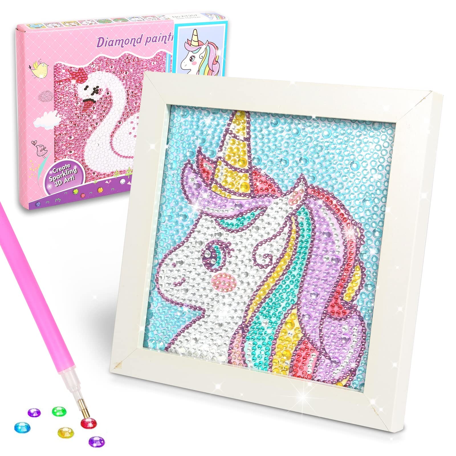 DIY 3D Diamond Art Painting Frame Random Design - 160 - Default Title - Odeez | Educational Toys Pakistan