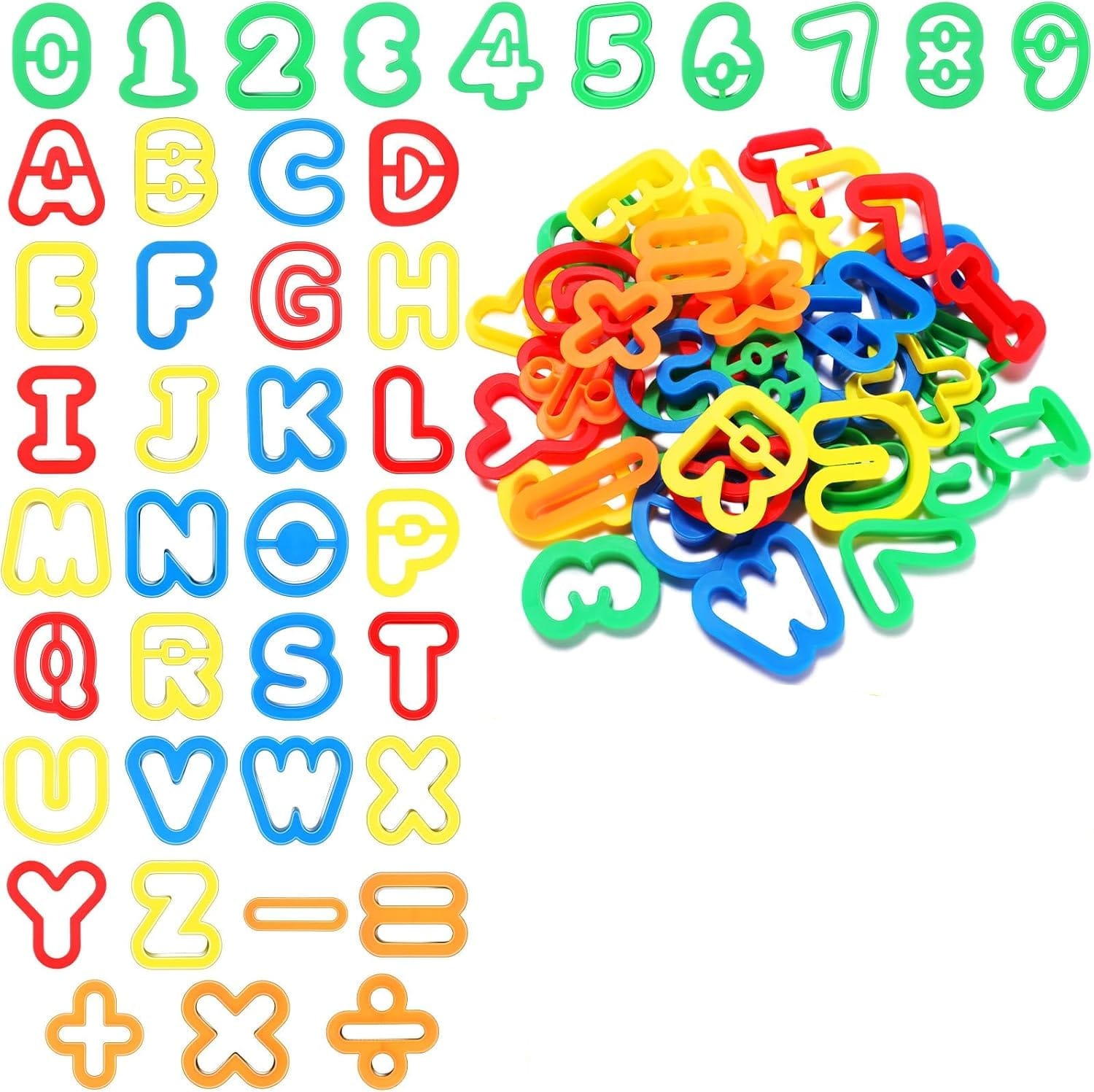 Alphabet and Numbers Funny Clay Play Dough Kit - 531 - Default Title - Odeez | Educational Toys Pakistan