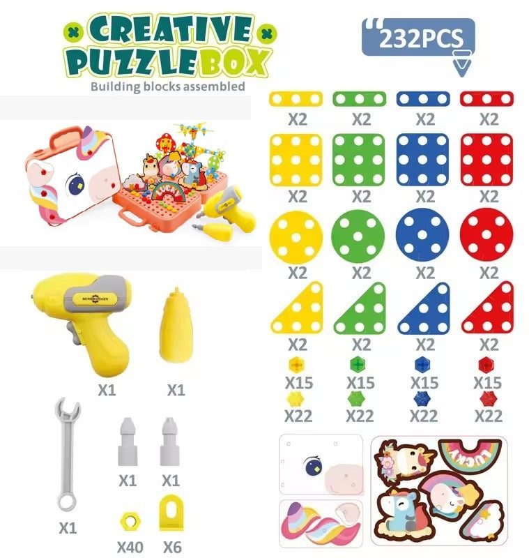Magical Unicorn 3D Electric Creative Drill - 77A - Default Title - Odeez | Educational Toys Pakistan