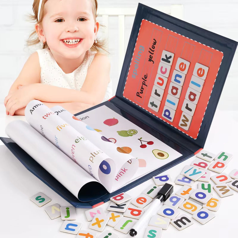 Magnetic Spelling Word Learning Booklet with Marker Magnetic Board - K55 - Default Title - Odeez | Educational Toys Pakistan