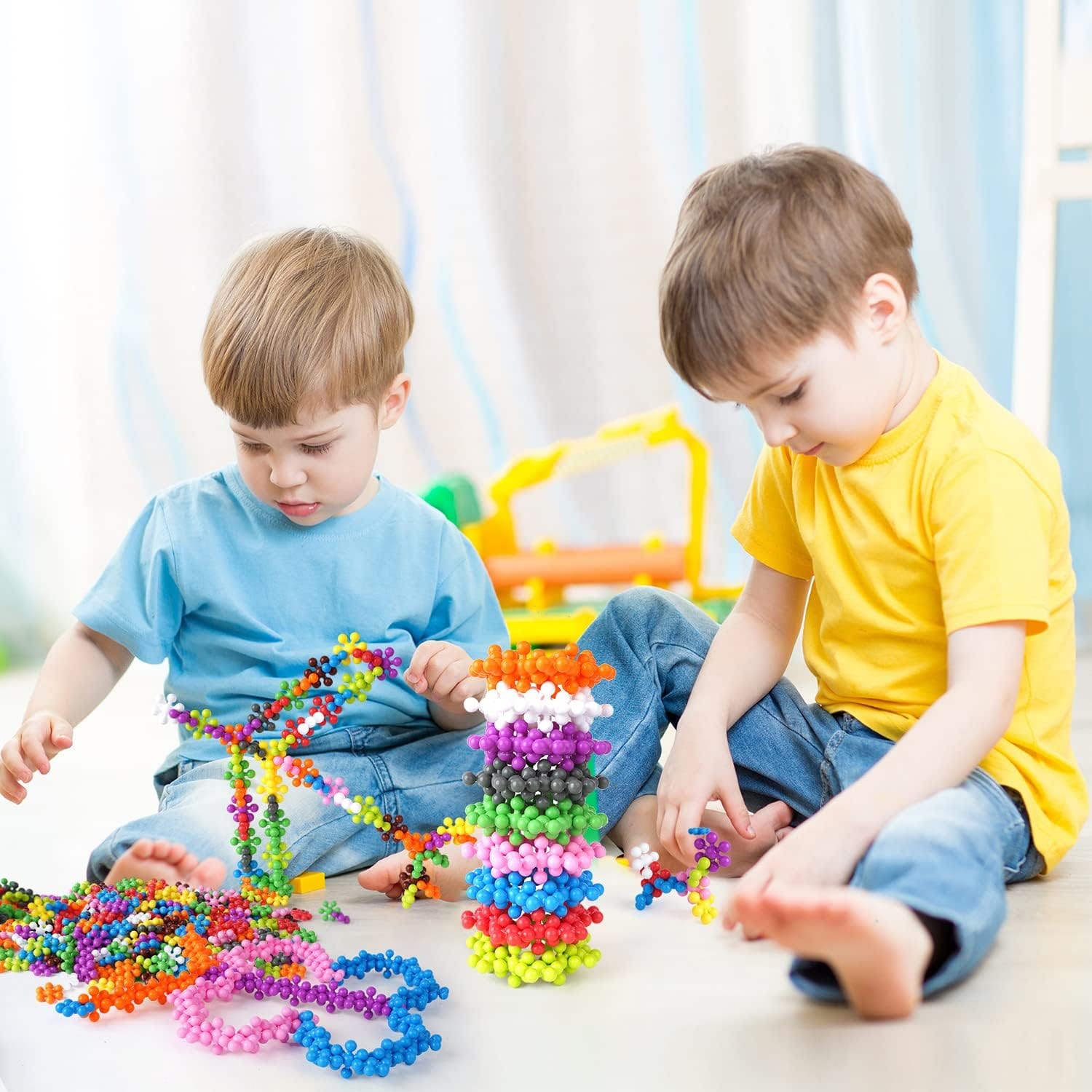 Snowflake Interlocking Building Blocks 400 pieces Container - 689 - Default Title - Odeez | Educational Toys Pakistan