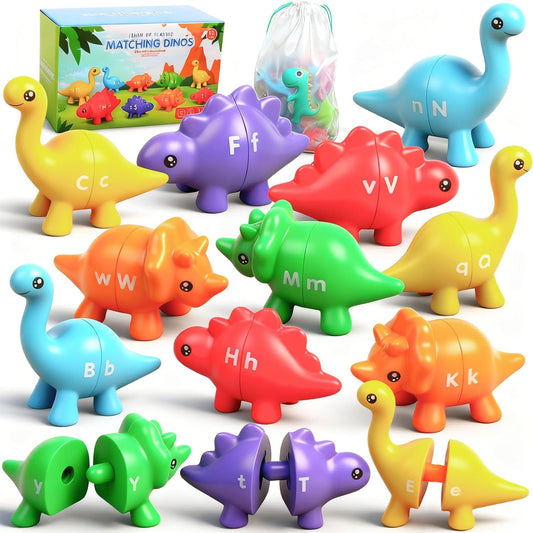Dinosaur Color Letter and Counting Learning Matching Toy - Q82