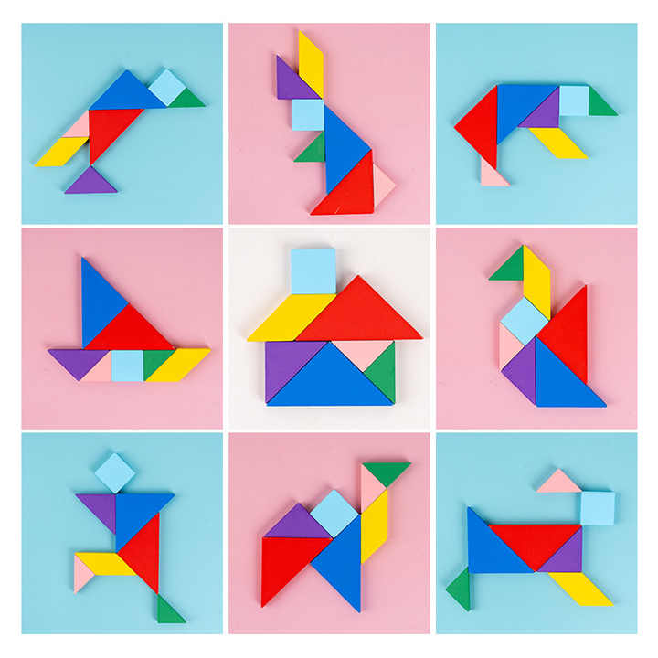3 in 1 Brainteaser Tangram Puzzle Board - 740 - Default Title - Odeez | Educational Toys Pakistan