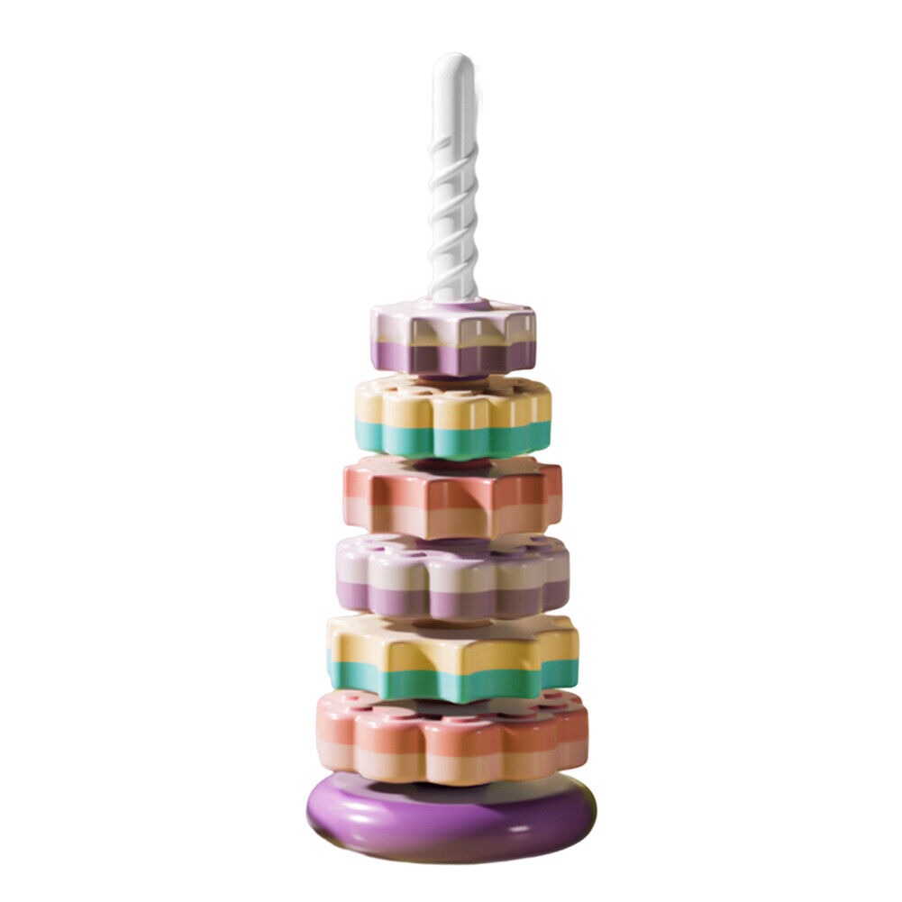 Spin Again Sensory Stacking Tower Pastel Colors - Y20 - Default Title - Odeez | Educational Toys Pakistan