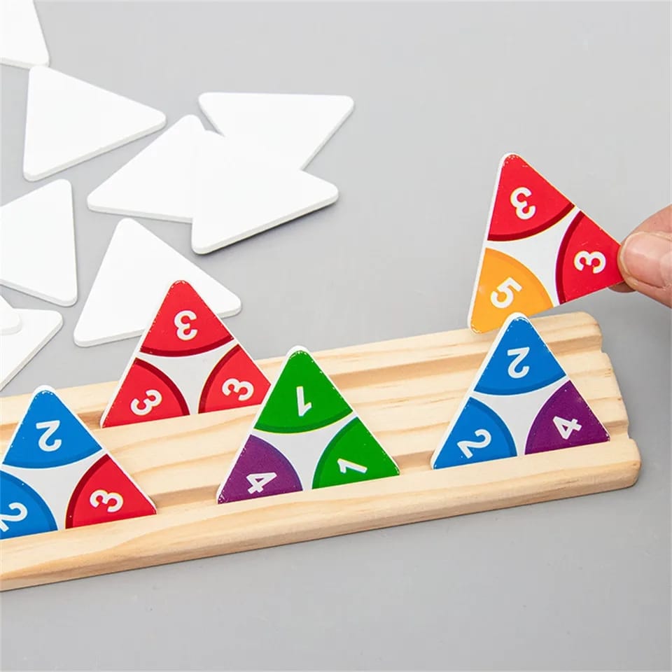 Triangle Numbers Wooden Jigsaw Puzzle - 997 - Default Title - Odeez | Educational Toys Pakistan