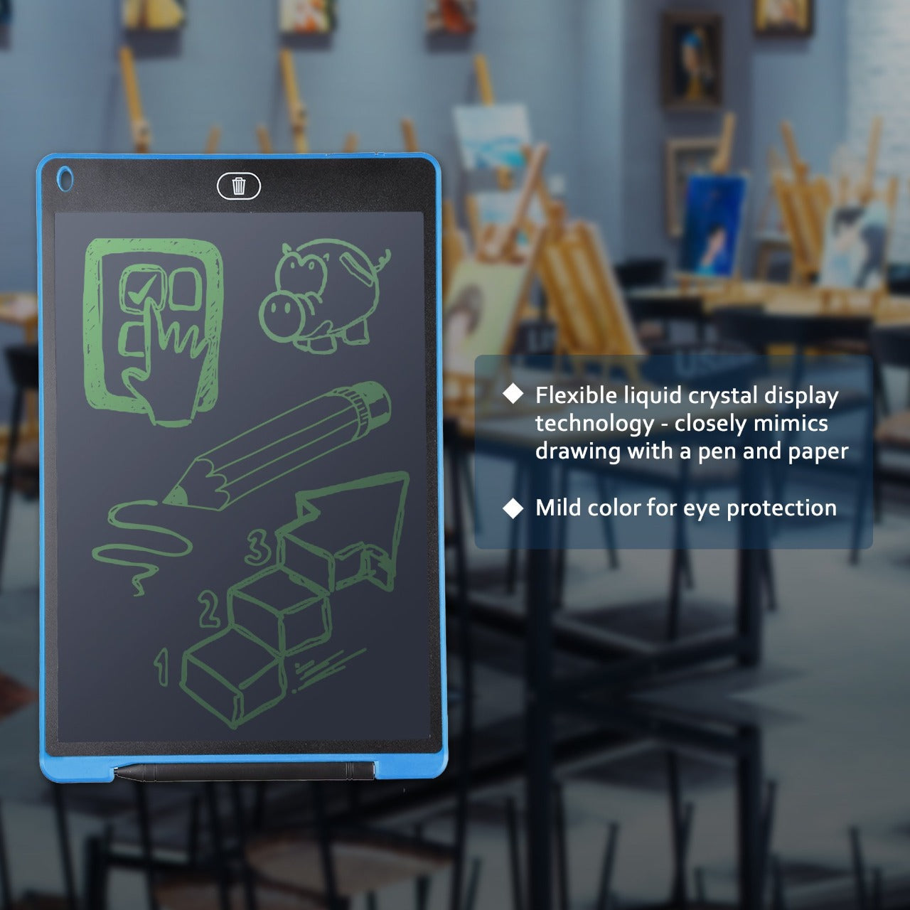 Best LCD Writing Tablet 12 inch Multicolor - 12A - Default Title - Odeez | Educational Toys Pakistan