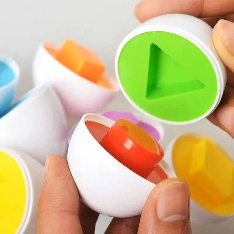 Matching Eggs Color Recognition & Shape 6 Pieces - F24 - Default Title - Odeez | Educational Toys Pakistan