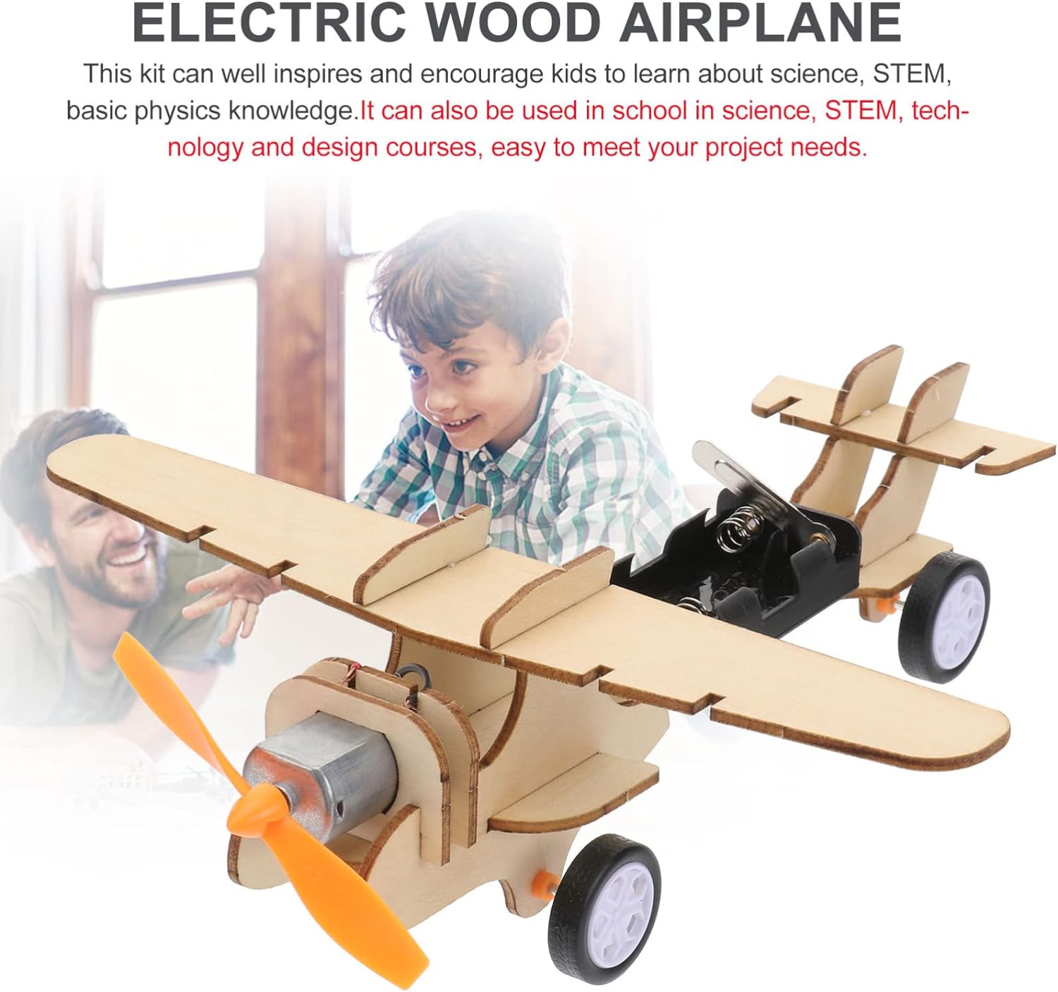 DIY STEM Electric Aeroplane Wooden Experiment Kit - 504 - Default Title - Odeez | Educational Toys Pakistan