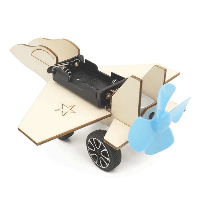 DIY STEM Electric Aircarft Jet Wooden Experiment Kit - 575 - Default Title - Odeez | Educational Toys Pakistan