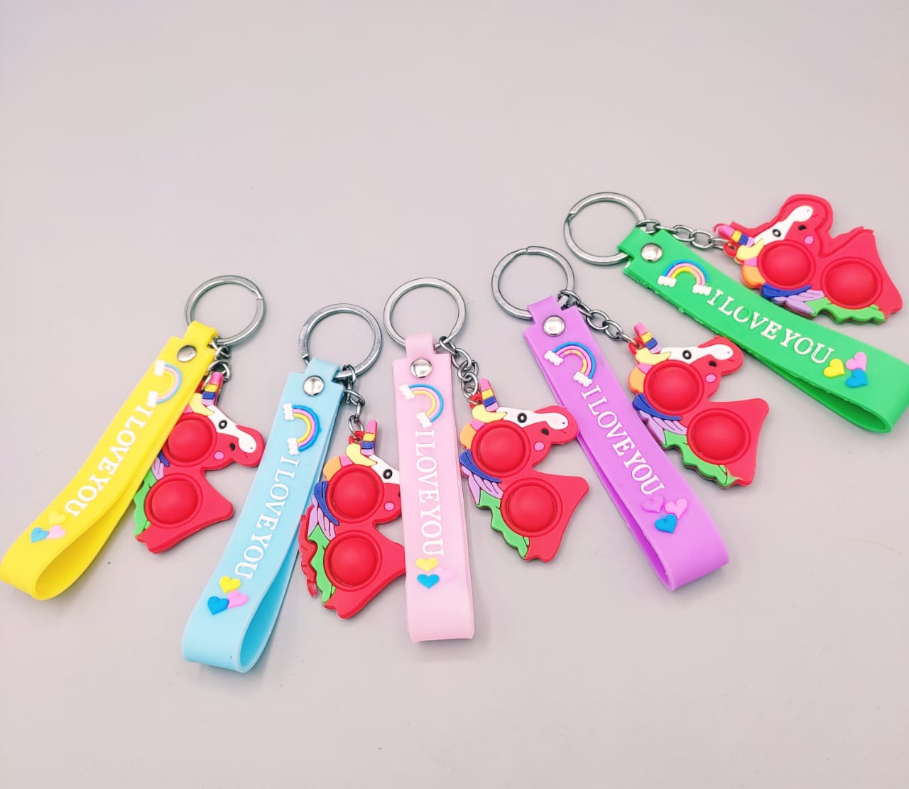 Colorful Unicorn Pop it Strap Keychain - 493 - Default Title - Odeez | Educational Toys Pakistan