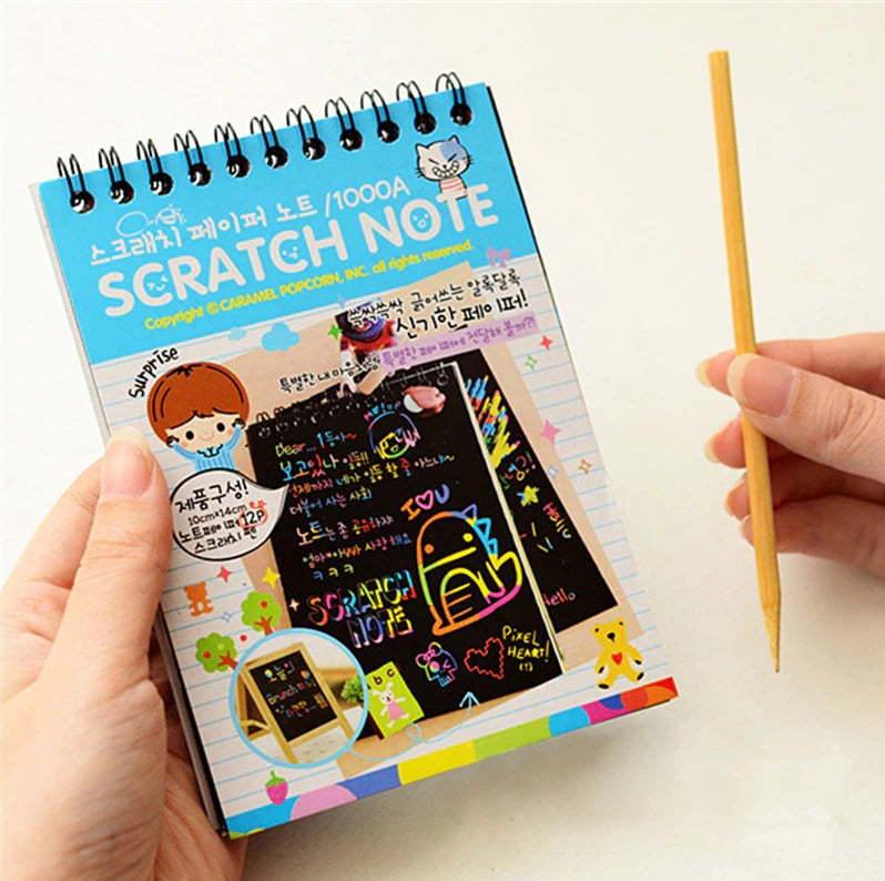 Magic Colorful Scratch Doodle Art Book - 14 cm - Default Title - Odeez | Educational Toys Pakistan