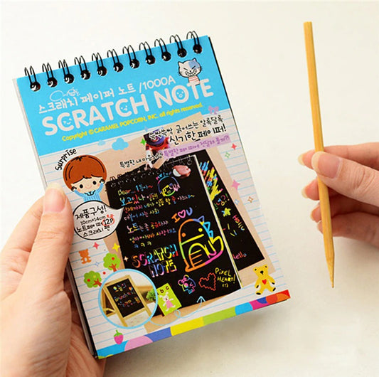 Magic Colorful Scratch Doodle Art Book - 14 cm - Default Title - Odeez | Educational Toys Pakistan