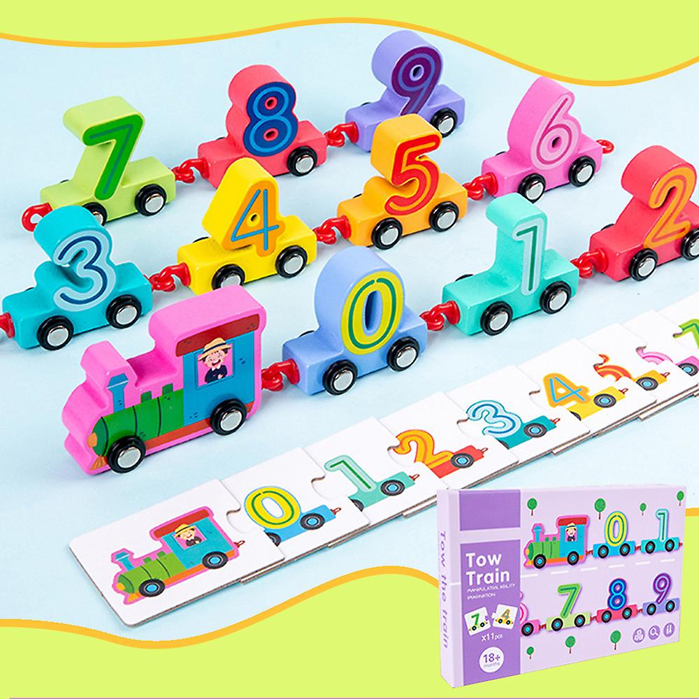 Wooden Montessori Train with Puzzles - Numbers - 132 - Default Title - Odeez | Educational Toys Pakistan