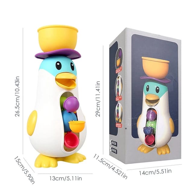 Fun Waterwheel Penguin Bath Toy - 010 - Default Title - Odeez | Educational Toys Pakistan