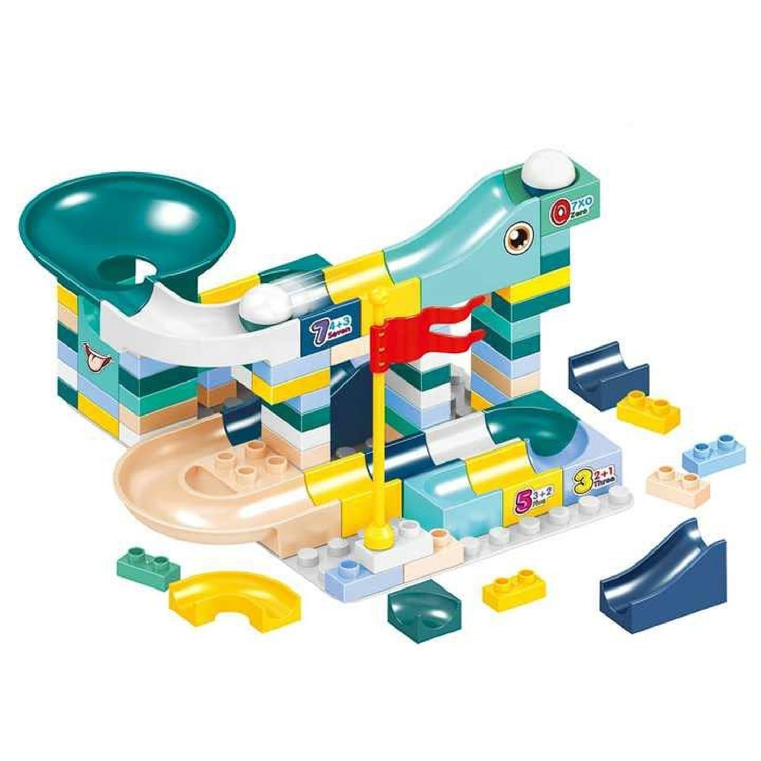 Variable Slide Way Assembly Building Blocks 88 Pieces - 94A - Default Title - Odeez | Educational Toys Pakistan