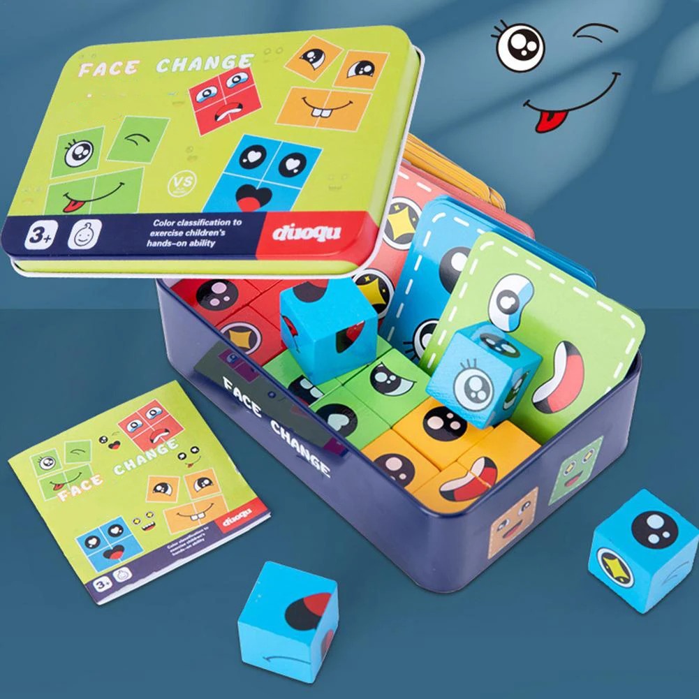 Face Change Rubik's Cube Multiplayer Tin Box - 979 - Default Title - Odeez | Educational Toys Pakistan