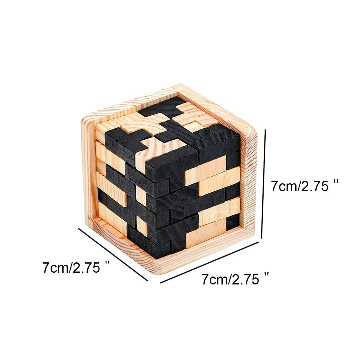 Wooden IQ Brain Teaser Puzzle Cube - 689 - Default Title - Odeez | Educational Toys Pakistan
