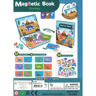 Color Day Magnetic Book Dinosaur - 36 Pieces - Default Title - Odeez | Educational Toys Pakistan