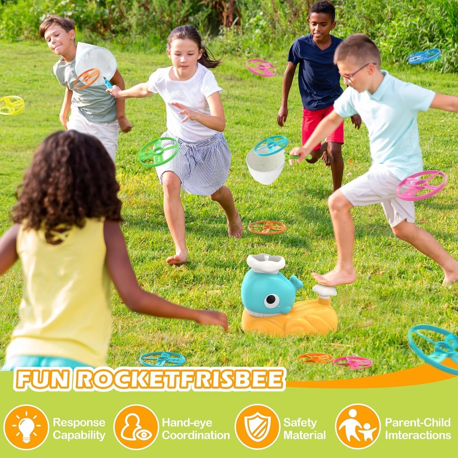 Whale Flying Disc Launcher Toy - 65A - Default Title - Odeez | Educational Toys Pakistan