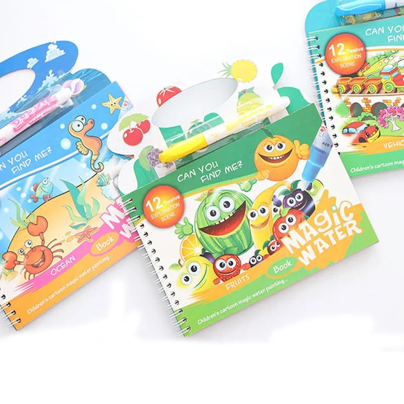 Water Magic Doodle Colorful Book with Handle - Random Designs - Default Title - Odeez | Educational Toys Pakistan