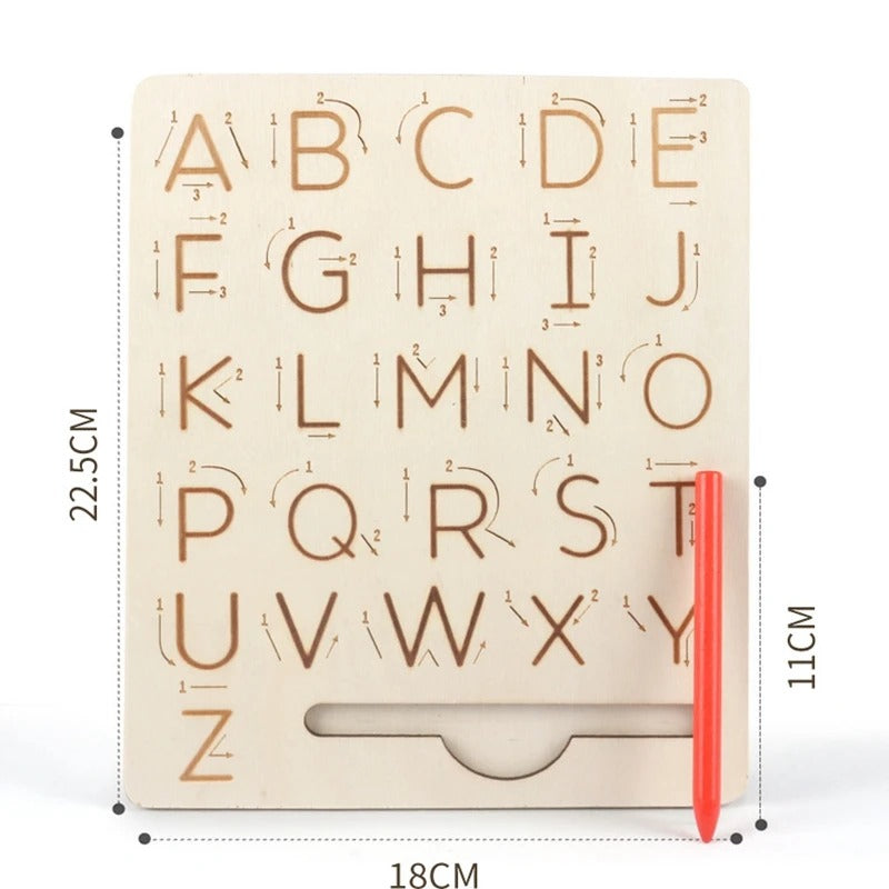 Montessori Double-Sided Alphabet Tracing Board - 324 - Default Title - Odeez | Educational Toys Pakistan