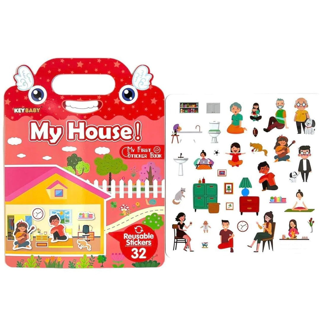 My House Learning Reusable Stickers - 32 Pieces - Default Title - Odeez | Educational Toys Pakistan