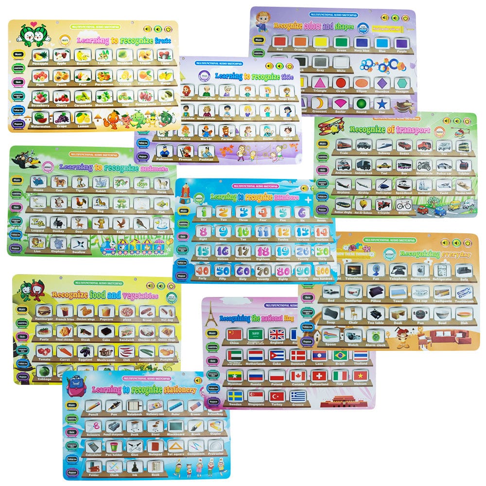 Multifunctional Audio Learning Drawing Pad with 11 Category - 935 - Default Title - Odeez | Educational Toys Pakistan