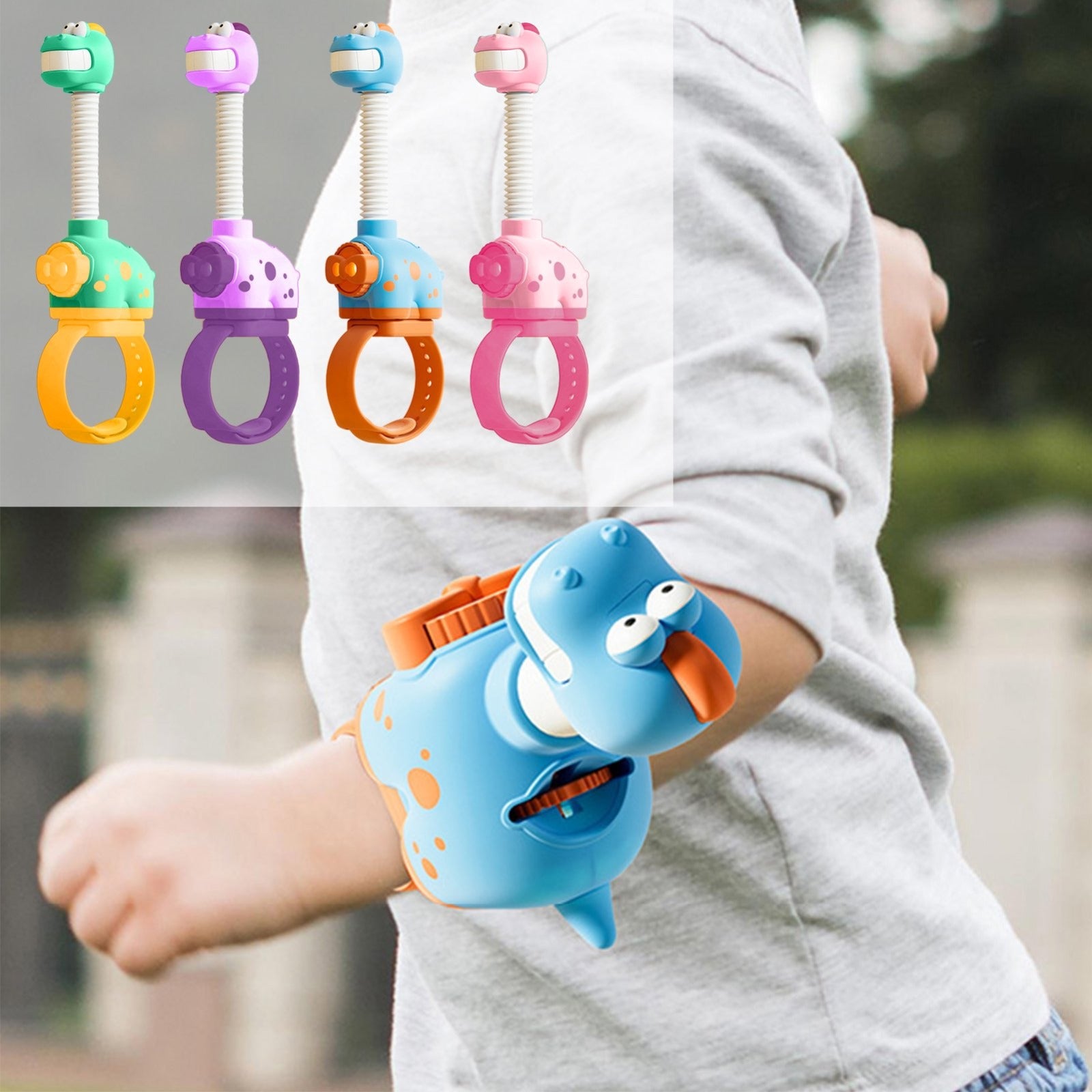 Dinosaur Projection Pop Tube Watch - 81A - Blue-Pink-Purple-Green - Odeez | Educational Toys Pakistan