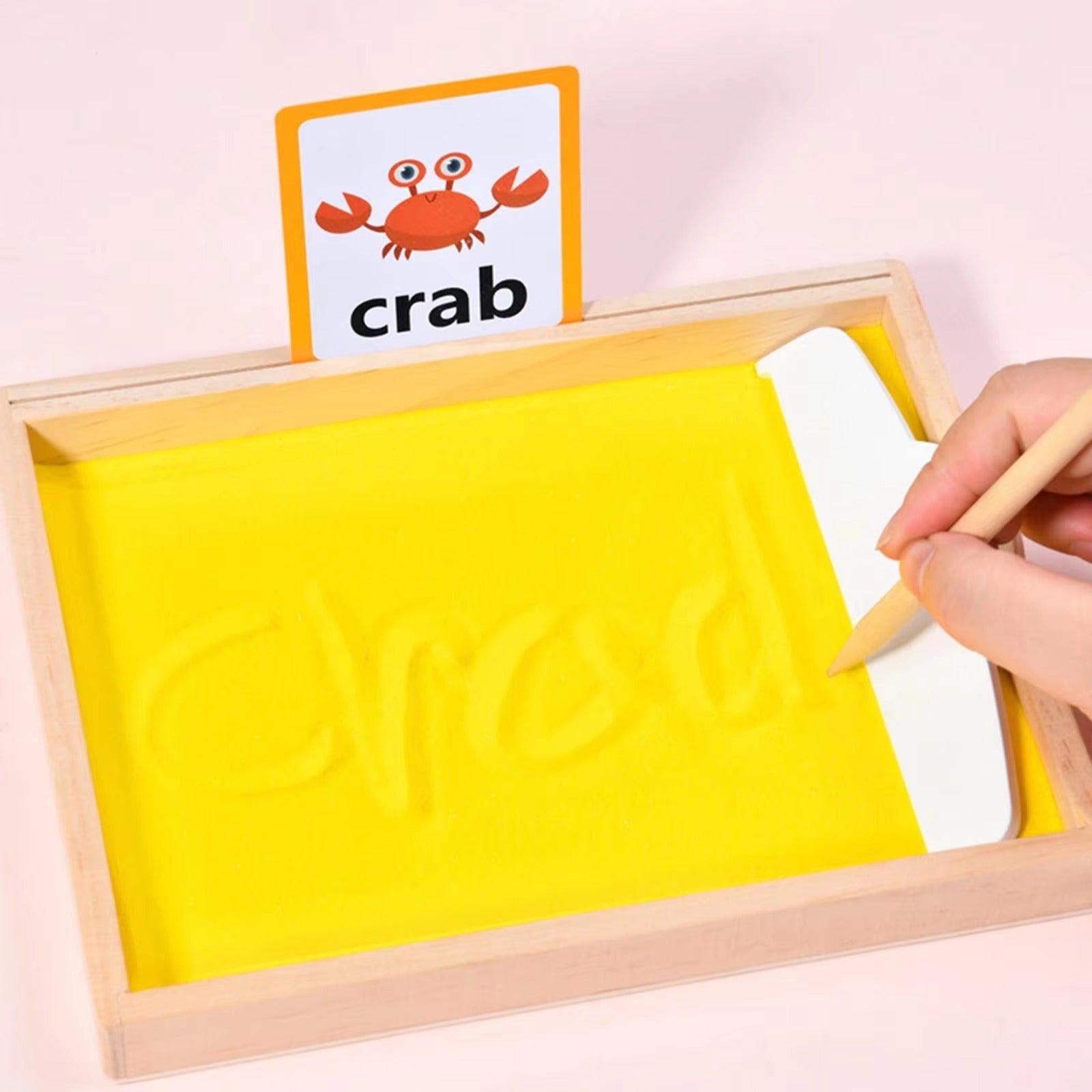 Montessori Wooden Sand Tray Tracing Preschool Kit - 138 - Default Title - Odeez | Educational Toys Pakistan