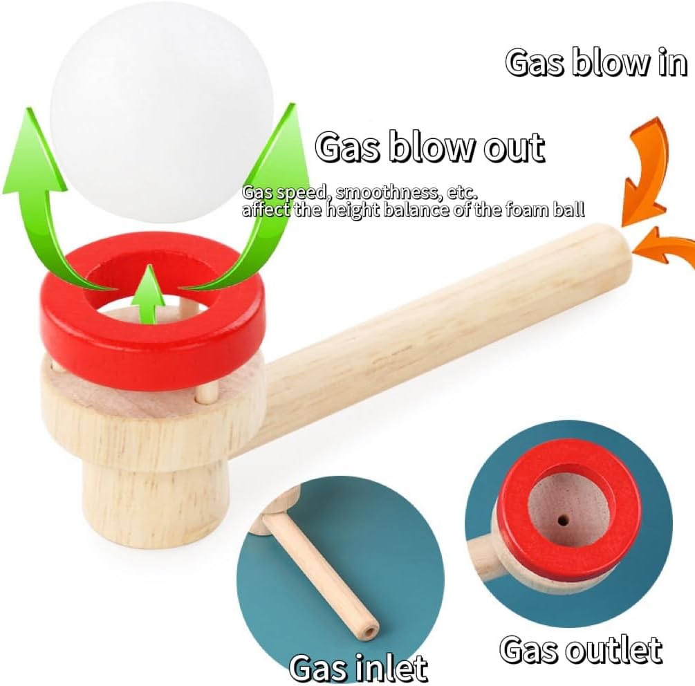 Wooden Floating Ball Blow Pipe and Ball Blowing - 951