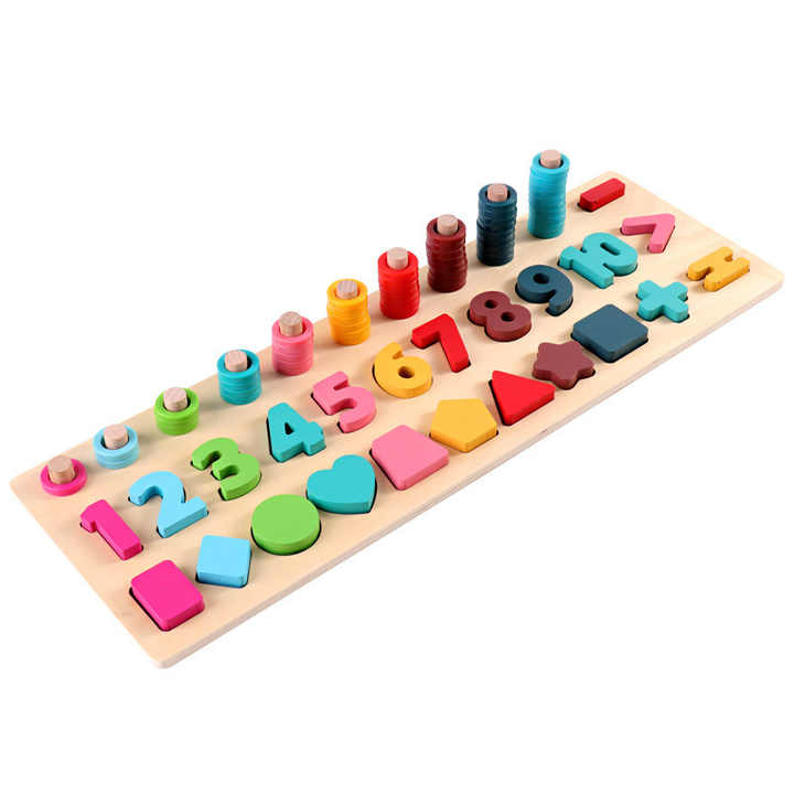 Wooden 3in1 Logarithm Learning Board - 534 - Default Title - Odeez | Educational Toys Pakistan