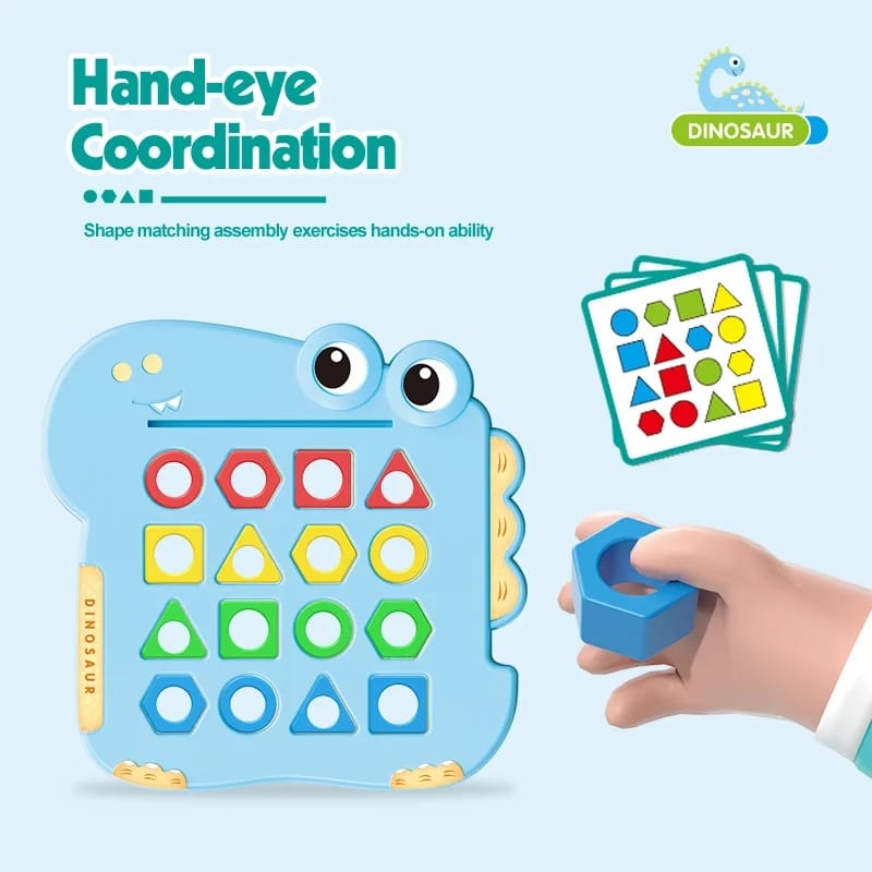 Dinosaur Pairing Shape Pattern Cards Challenge Multiplayer - 134 - Default Title - Odeez | Educational Toys Pakistan