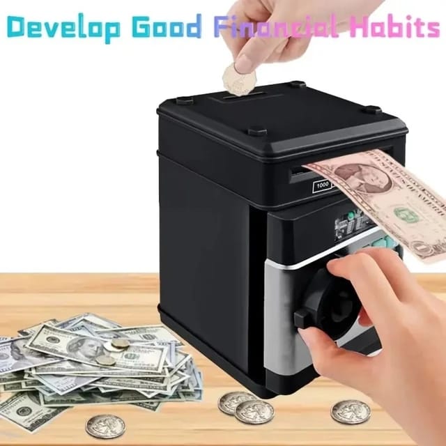 Electronic ATM Bank Money Saving Box for Kids - 507 - Red-Blue-Pink - Odeez | Educational Toys Pakistan