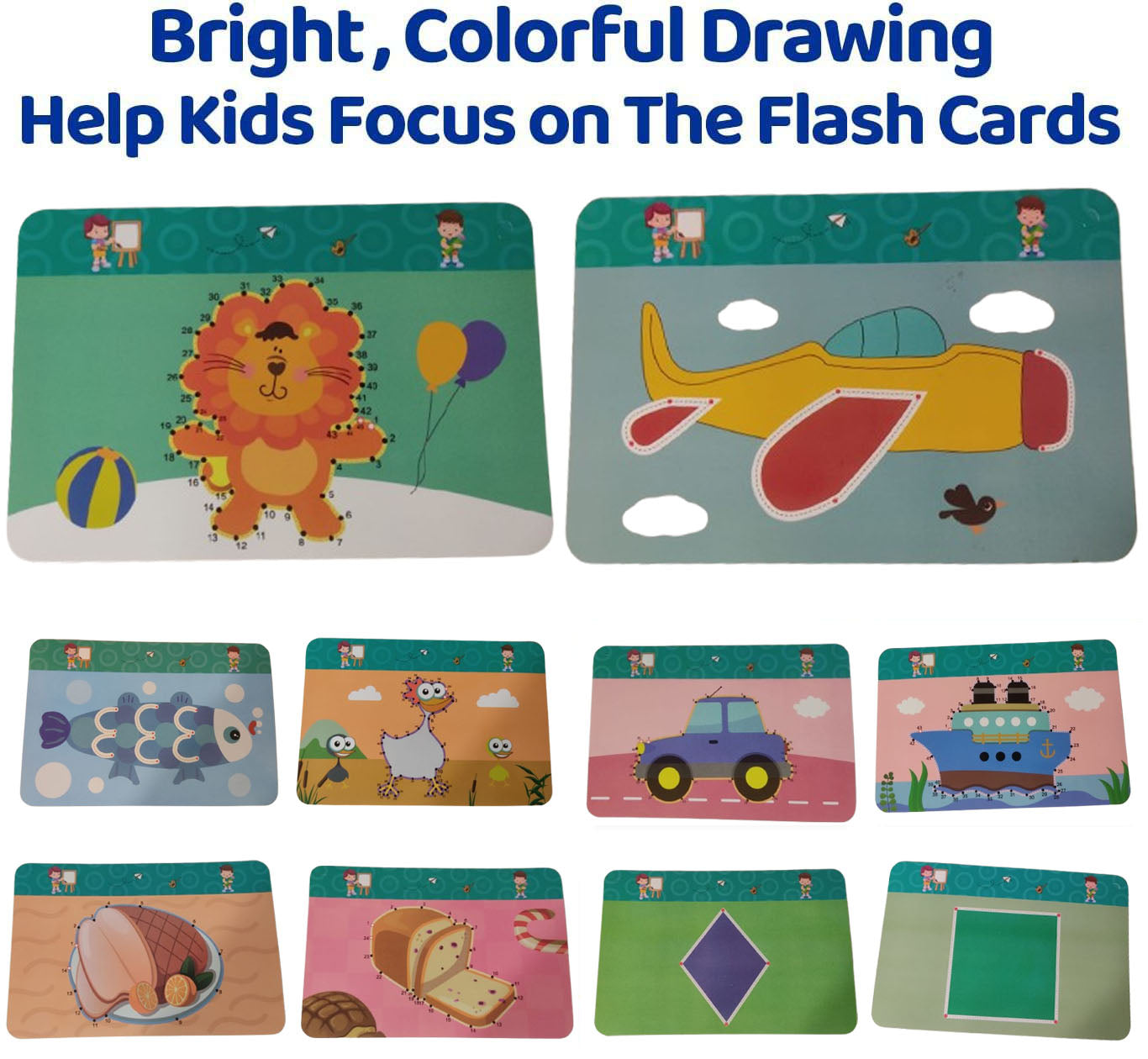 Pen Control Writing Exercise Flash Cards - 22B - Default Title - Odeez | Educational Toys Pakistan