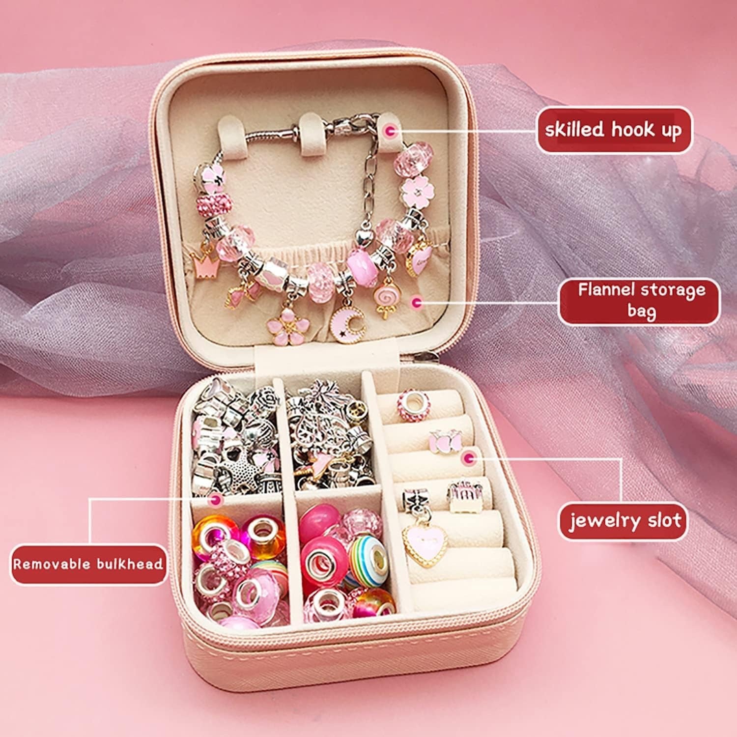 Unicorn DIY Gift Box Jewelry Making Briefcase - 23 pieces - No.762-9-No. 762-43 - Odeez | Educational Toys Pakistan