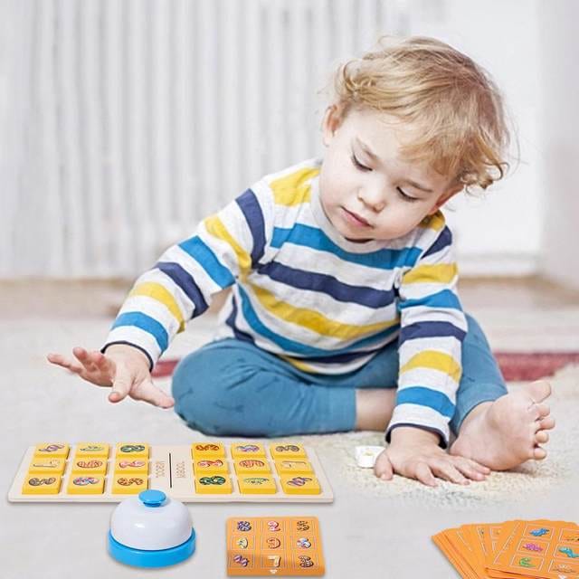 Interactive Dinosaur and Number Matching Bell Game - 2 Players - Default Title - Odeez | Educational Toys Pakistan