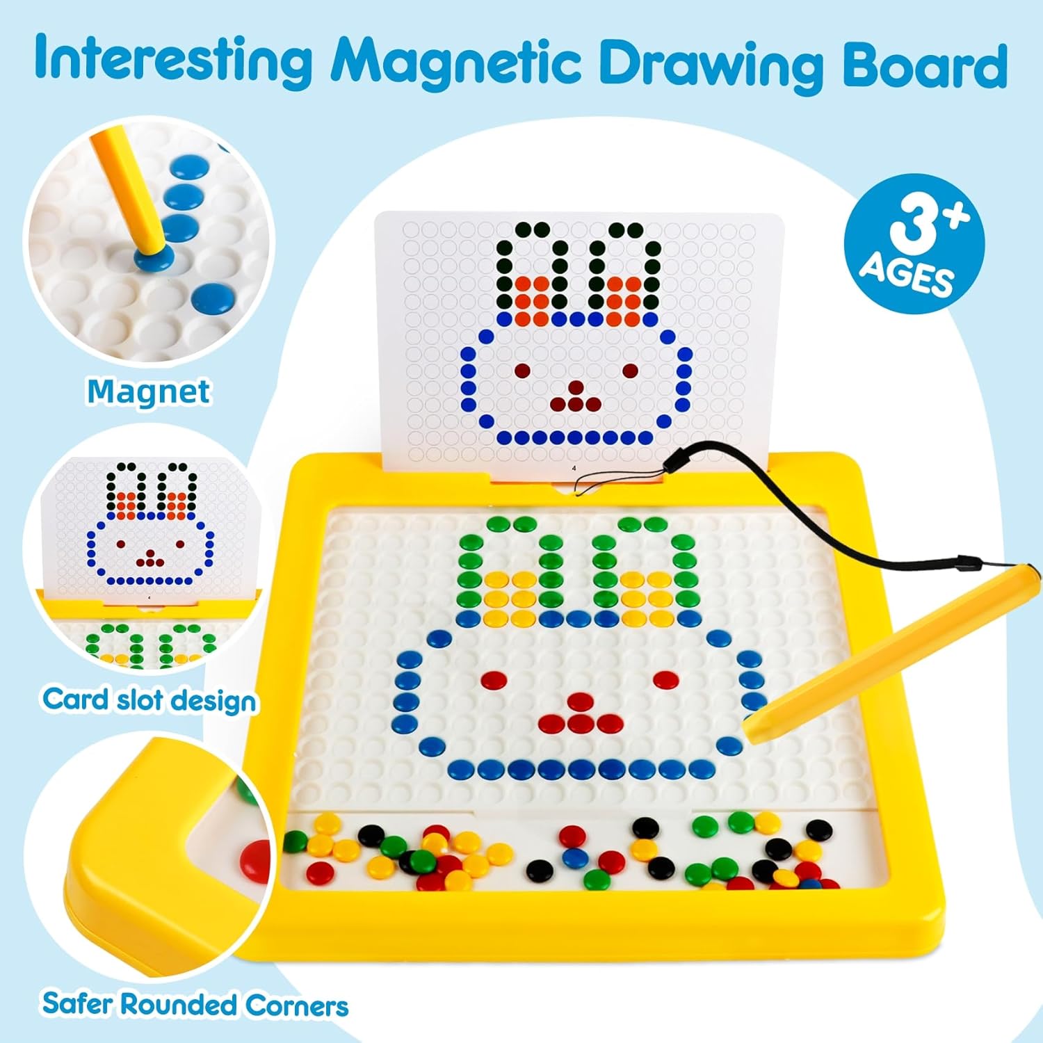Magnetic Bead Drawing with Pattern and Pen - 491