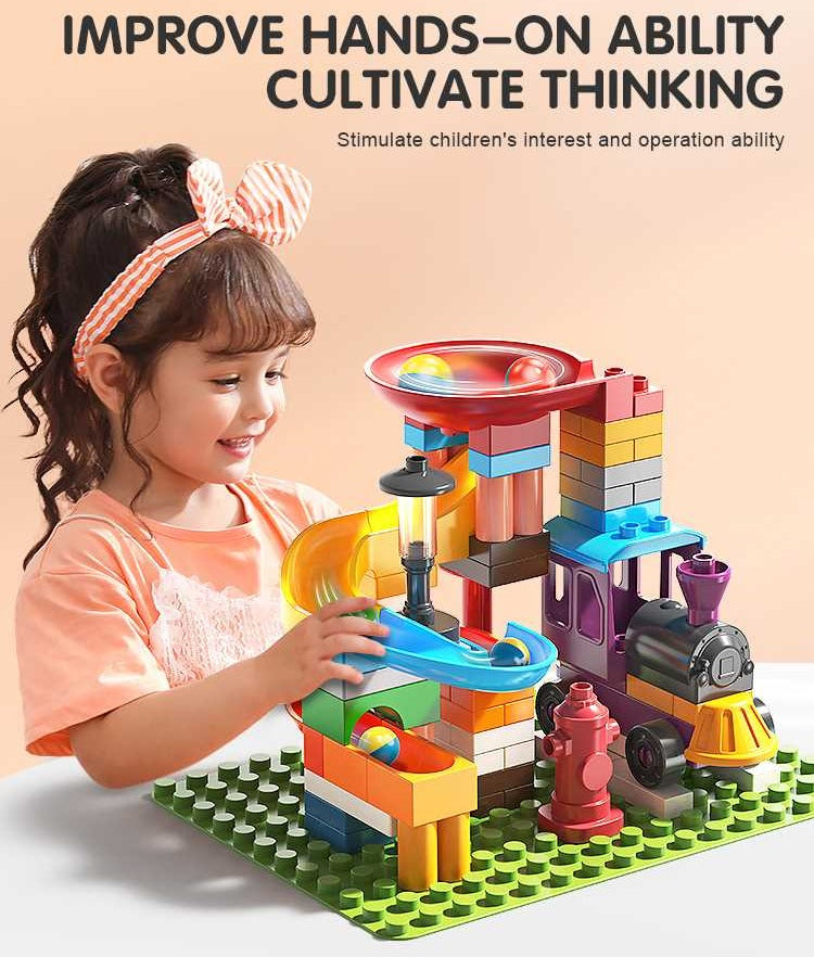 DIY Interesting Train Slideway Building Blocks 77 pieces - 692