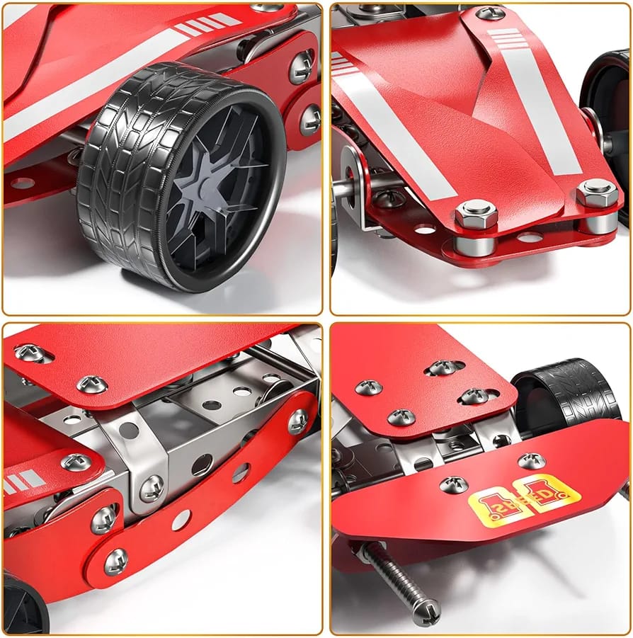 Build and Play Steel Racing Car Construction 133 pieces - 241 - Default Title - Odeez | Educational Toys Pakistan