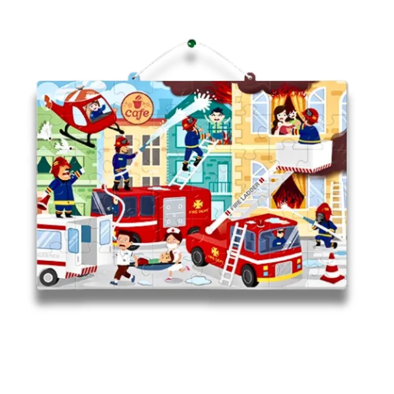 Fireman Firebridge Car Puzzle and Paint - 789