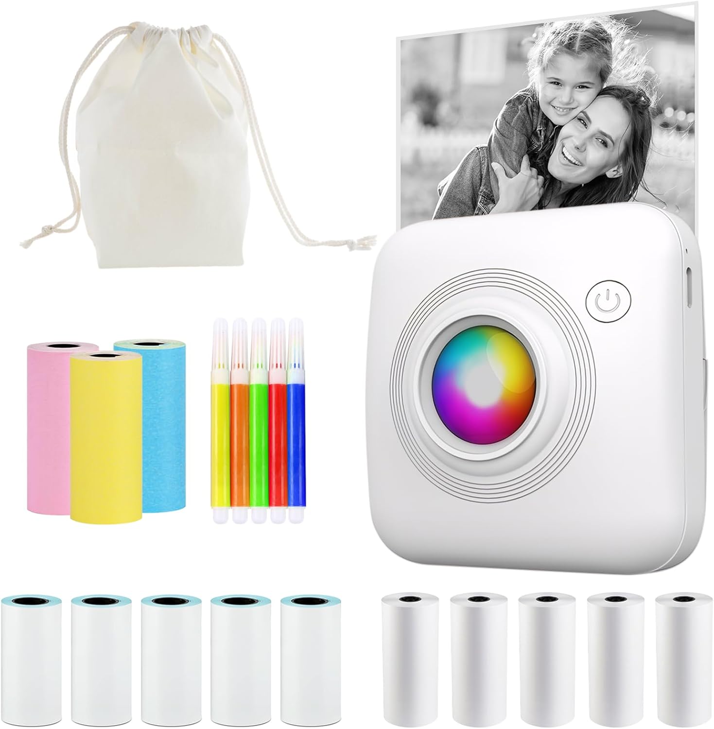 Mini Portable Pocket Thermal Bluetooth Printer with LED Light - X3 - Default Title - Odeez | Educational Toys Pakistan